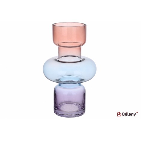 Ваза Мурано скло 20см, колір - мульти