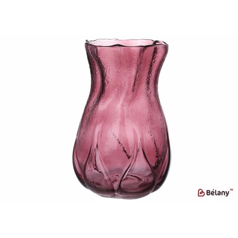 Ваза Бутон Троянди скло 23.5см, колір - пурпурний