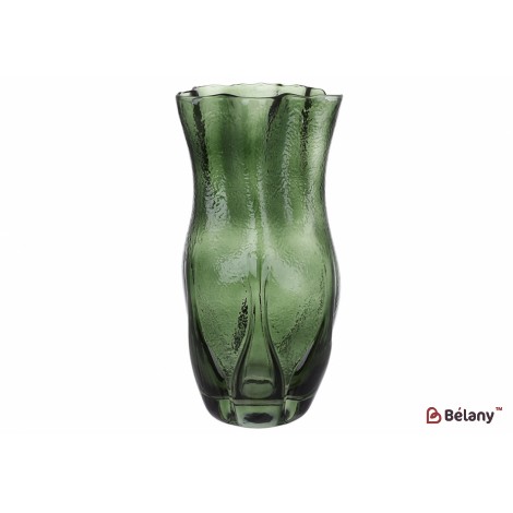 Ваза Бутон Троянди скло 29см, колір - темно-зелений