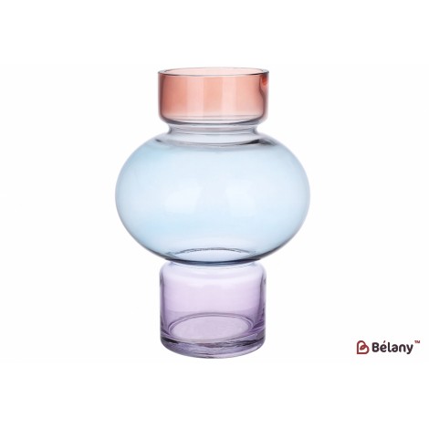 Ваза Мурано скло 30см, колір - мульти