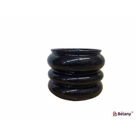 Керамічна ваза "Ribbed" чорна 50-1-2