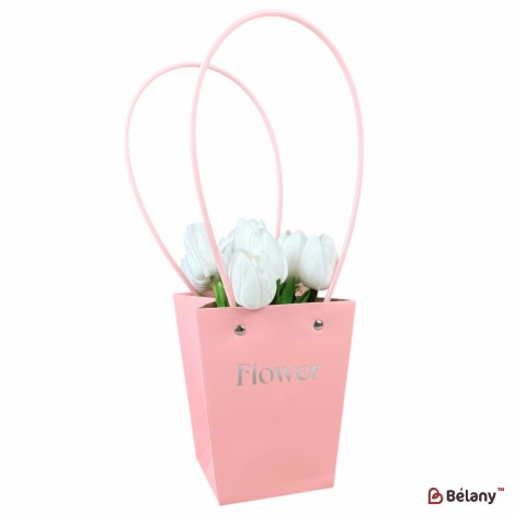 Набір із 10 рожевих квіткових упаковок "Flowers №1" 13x9,5x15,5