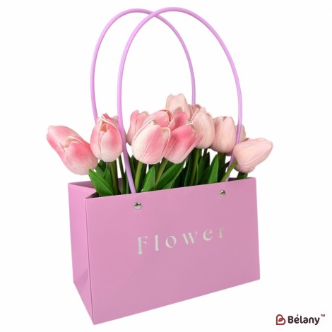 Набір з 10 сиреневых пакетов "Flowers №3" 22x10,5x13,5