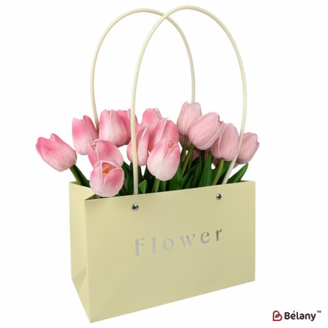 Набір із 10 жовтих пакетів "Flowers №3" 22x10,5x13,5