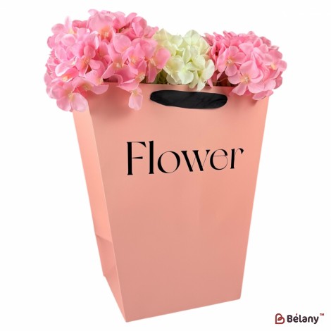 Набір із 10 рожевих пакетів "Flowers №5" 30x20x34