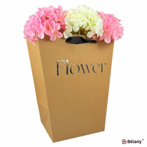 Набір із 10 крафтових пакетів "Flowers №5" 30x20x34