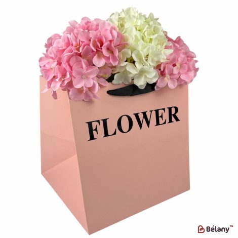 Набір із 10 рожевих пакетів "Flowers №6" 28x28x28