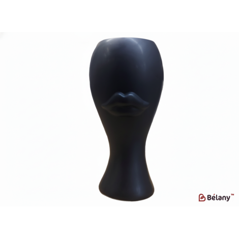 Керамическая ваза "Lips" черная L 42-20