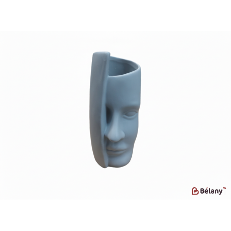 Керамическая ваза "Face" серая L 42-12