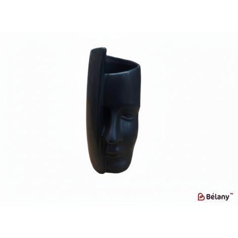 Керамическая ваза "Face" черная L 42-11