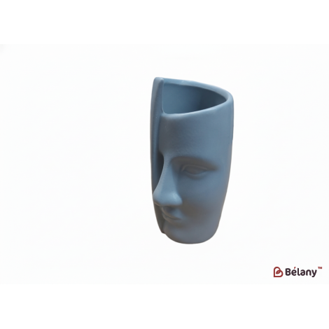 Керамическая ваза "Face" Серая S 42-8