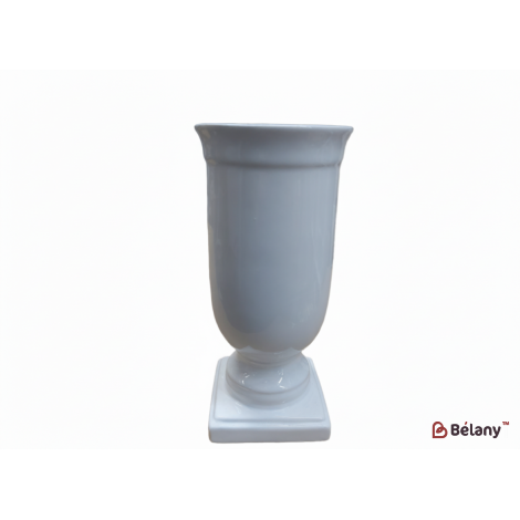 Керамическая ваза "Кубок" №1 белая 42-27