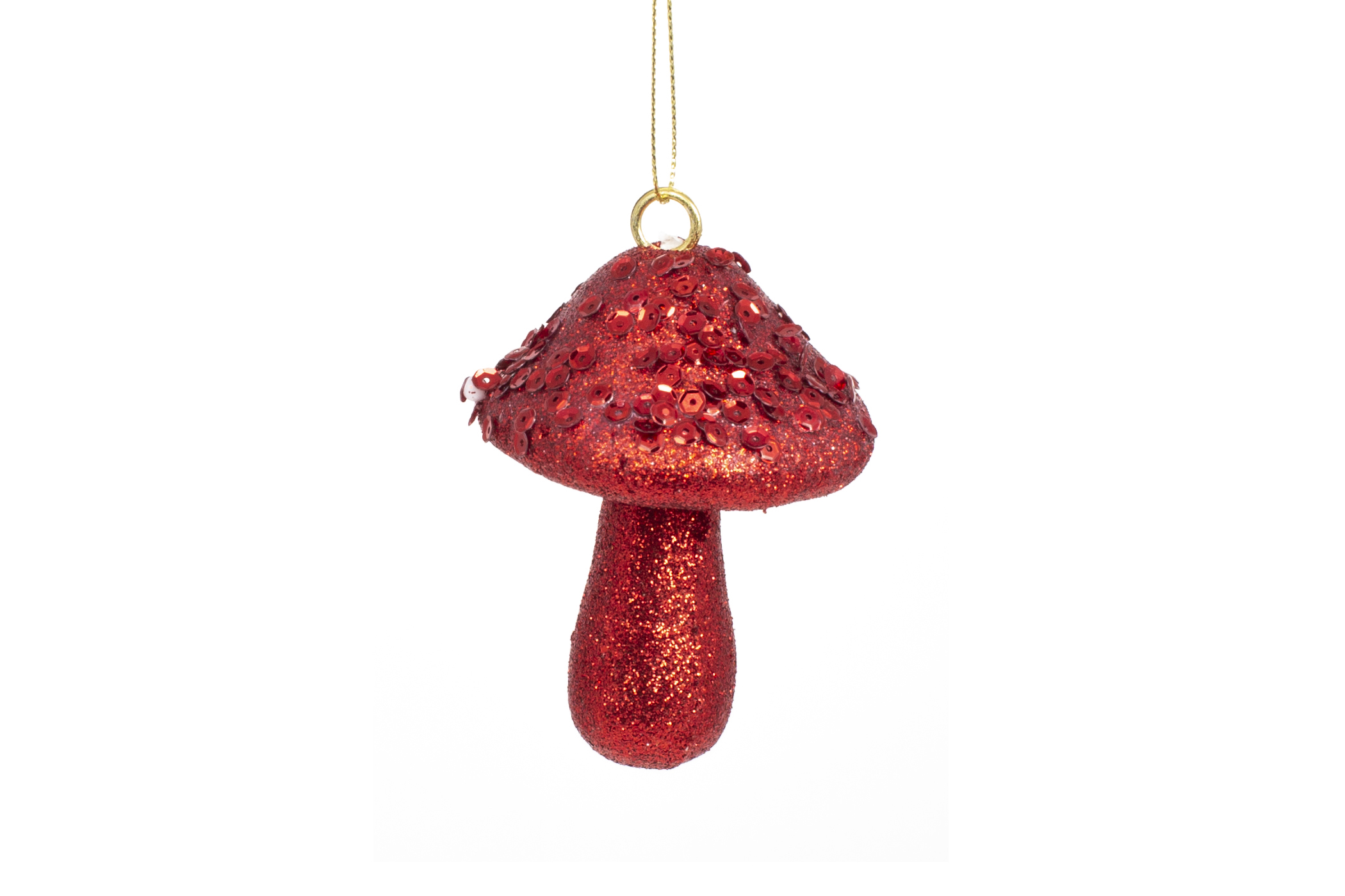 Ялинкова прикраса Гриб 8см, колір - червоний - Фото
