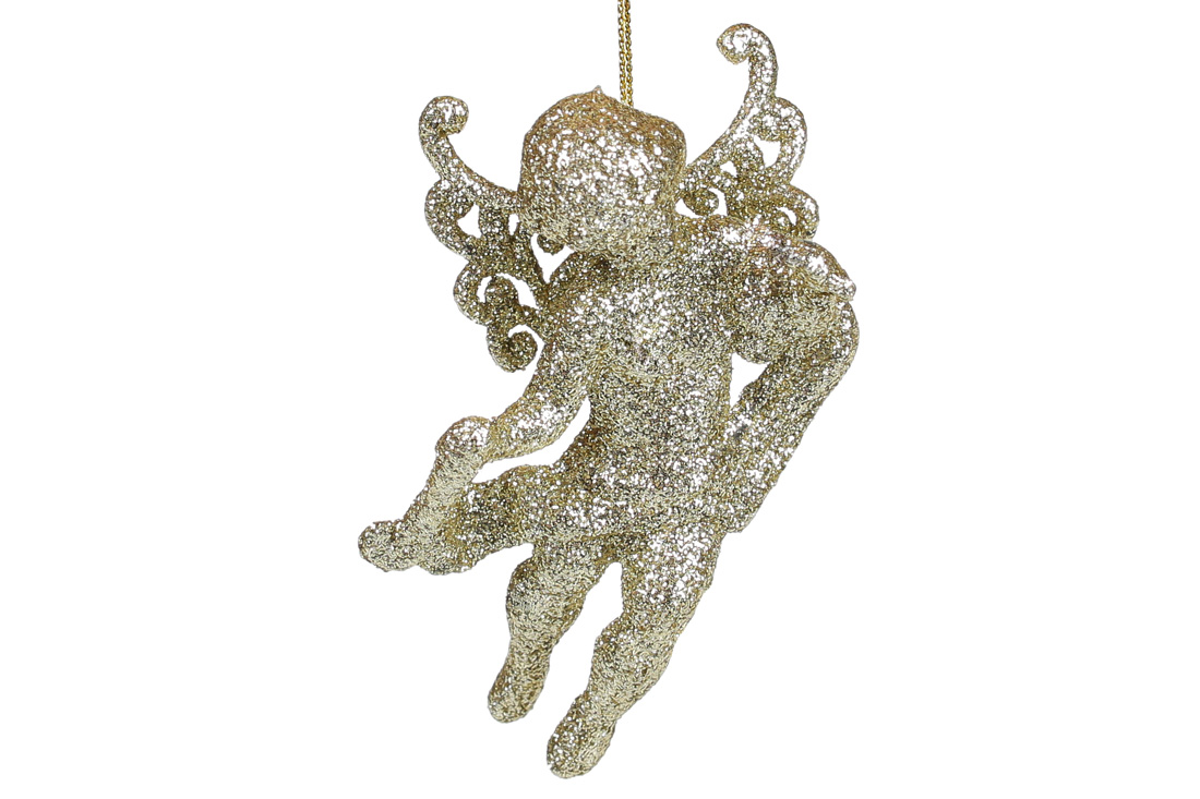 Ялинкова прикраса Янгол, 11см, колір - золото - Фото