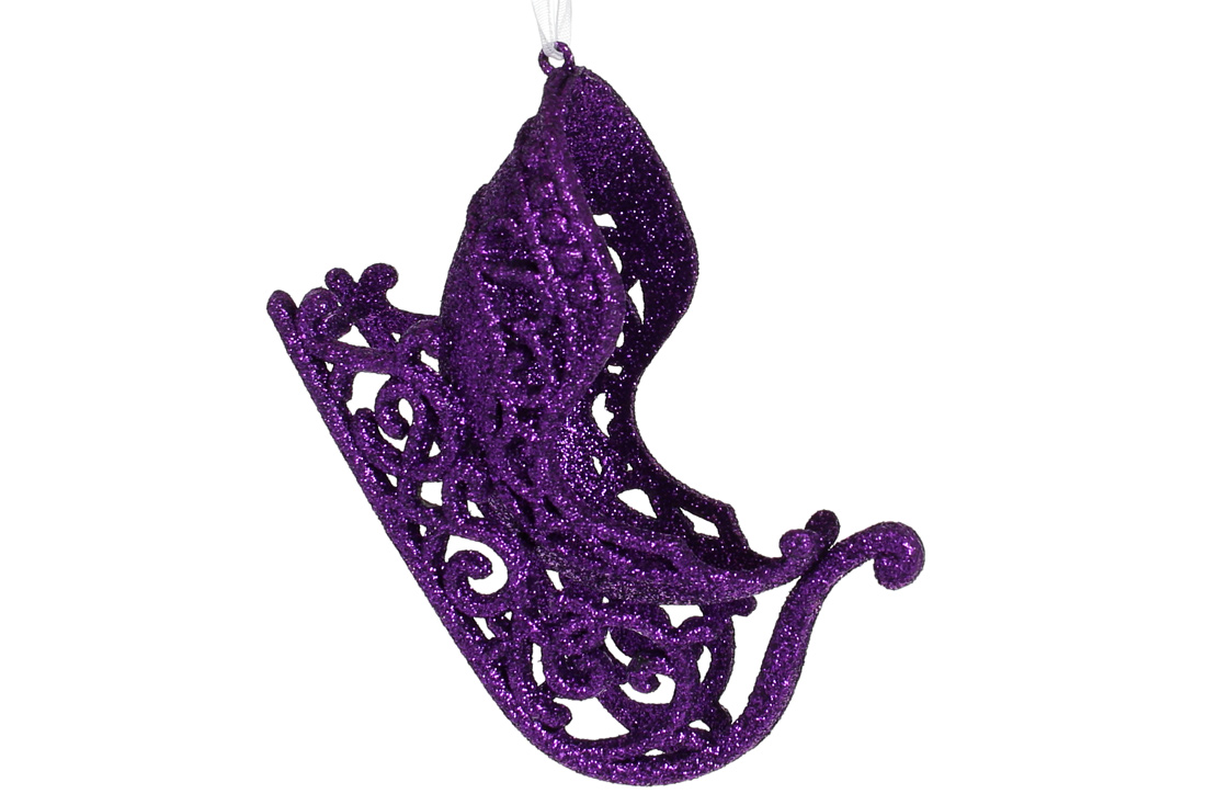 Ялинкова прикраса Сані 11.5см, колір - фіолет - Фото