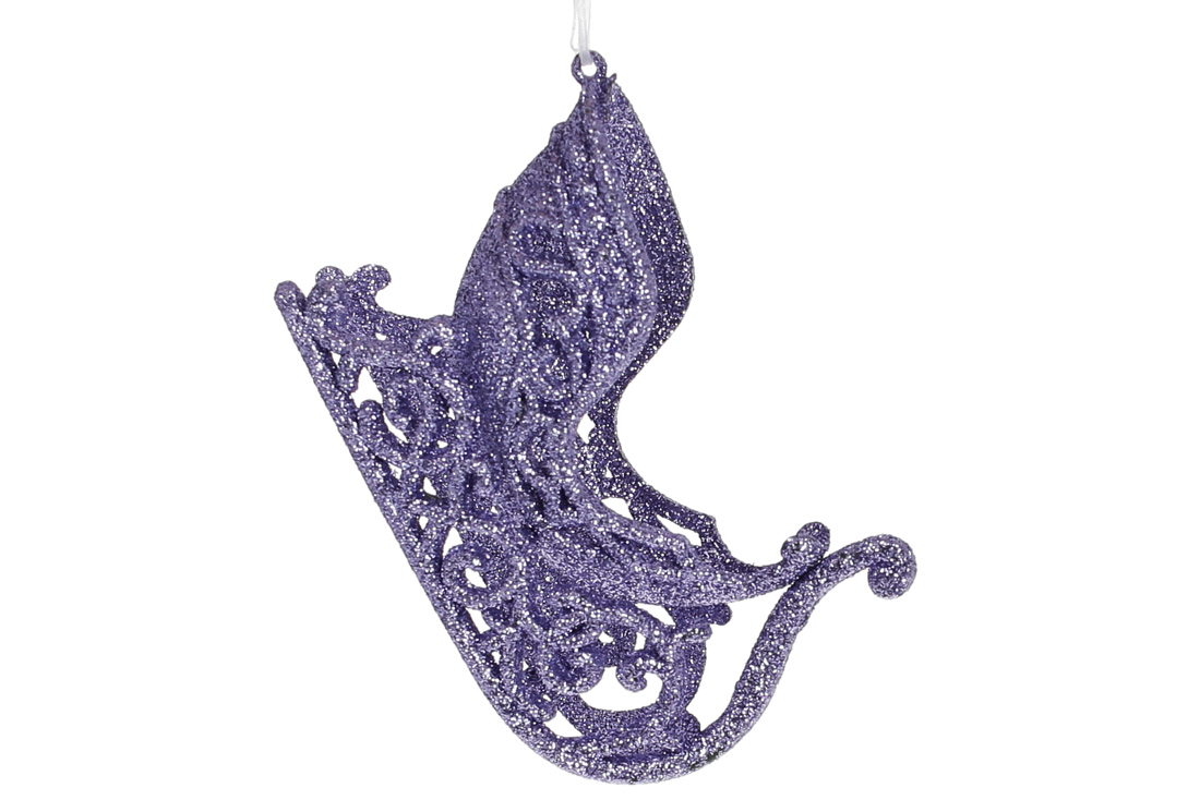 Ялинкова прикраса Сані 11.5см, колір - лаванда - Фото