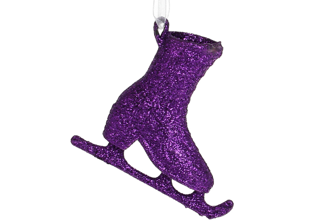 Ялинкова прикраса Фігурний коник 8см, колір - фіолет - Фото