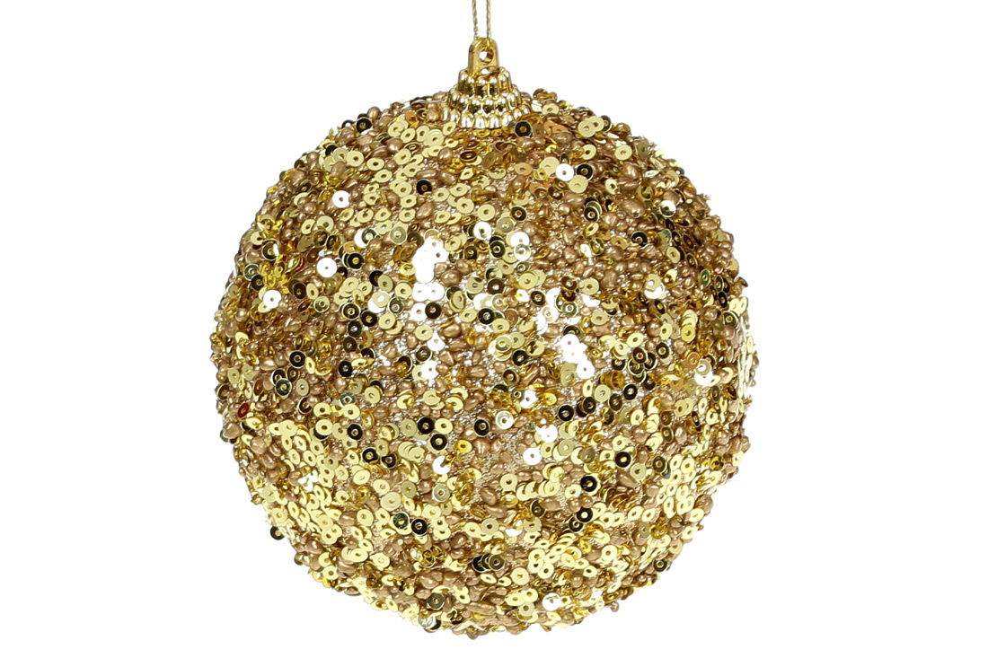 Ялинкова куля 10см, колір - золото - Фото