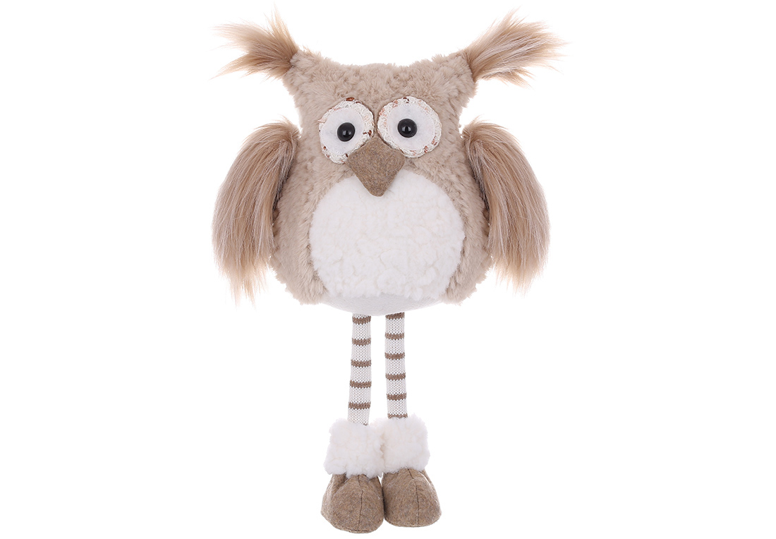 М'яка іграшка Совушка, 25*14*41см, колір - бежевий - Фото