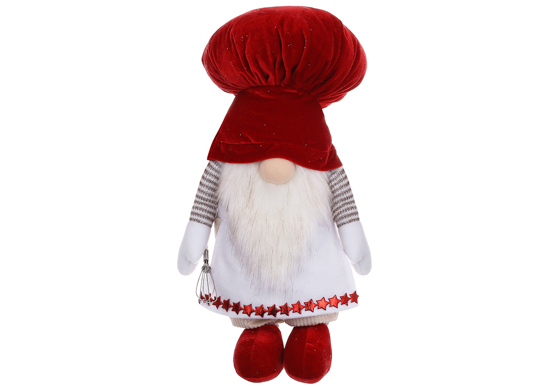 М'яка іграшка Сидячий Гном-Кухар, 20*16*47см - Фото