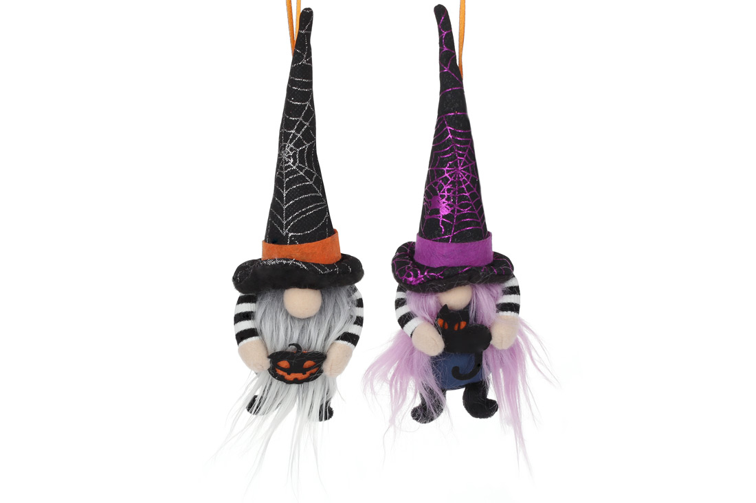 М'яка підвісна іграшка Гном, 23см, колір - чорний, 2 дизайни - Фото