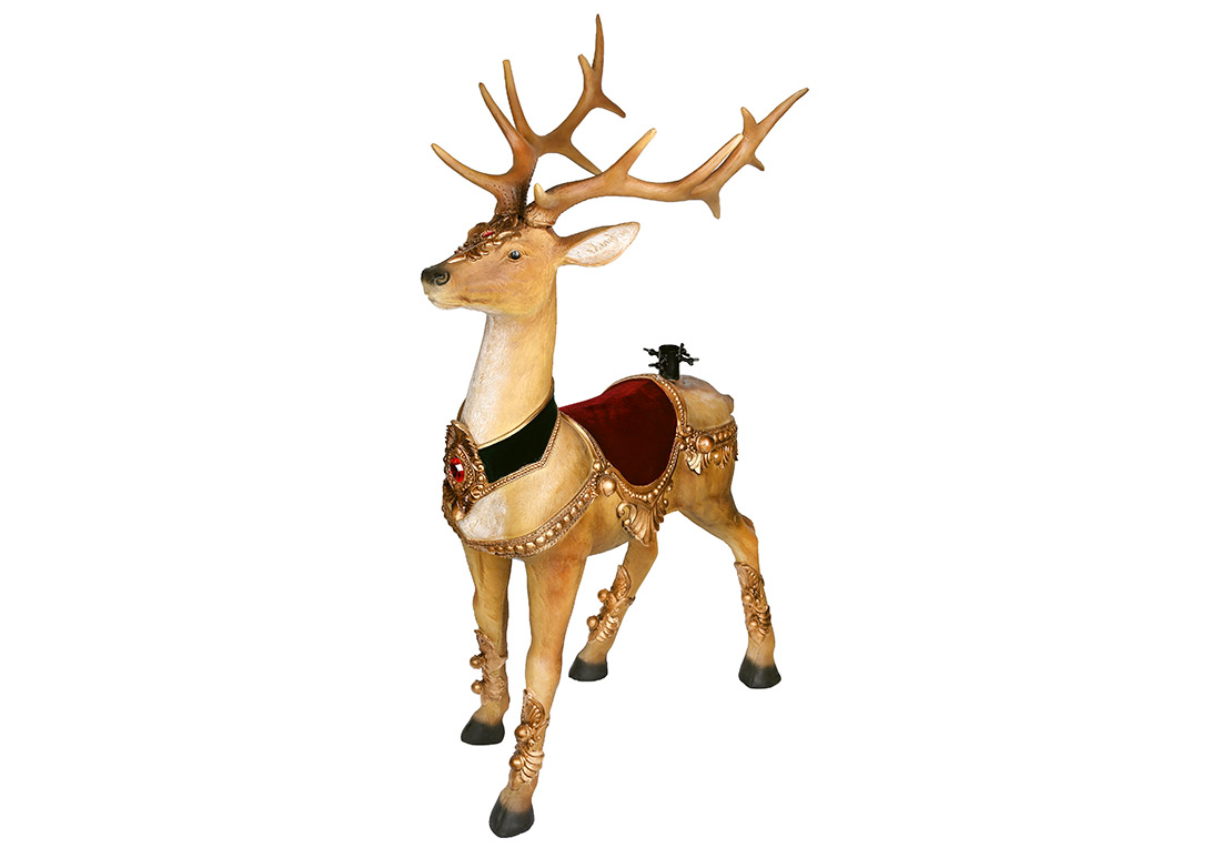 Підставка під ялинку фігура Олень 70*40*125см, колір - коричневий - Фото