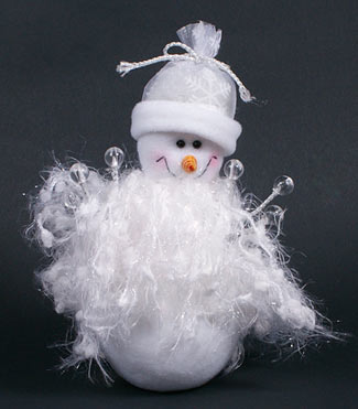 Новорічна прикраса Сніговик, 19см - Фото