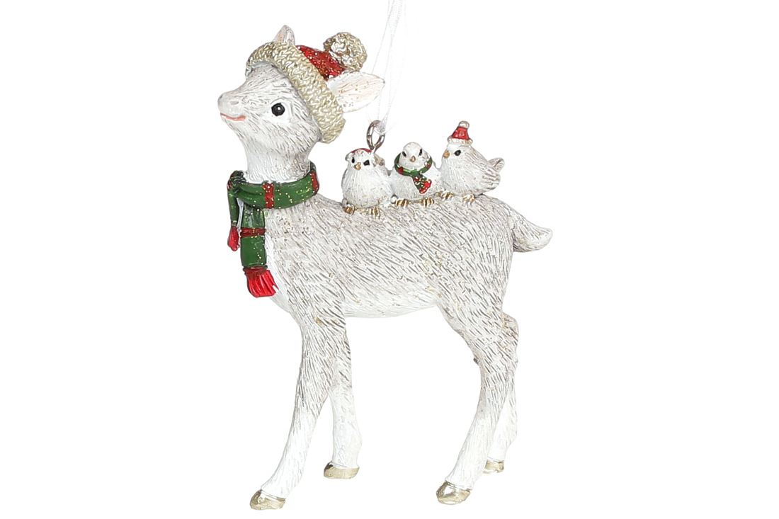 Декоративна підвісна фігурка Лісові друзі, 9см, колір - бежевий - Фото