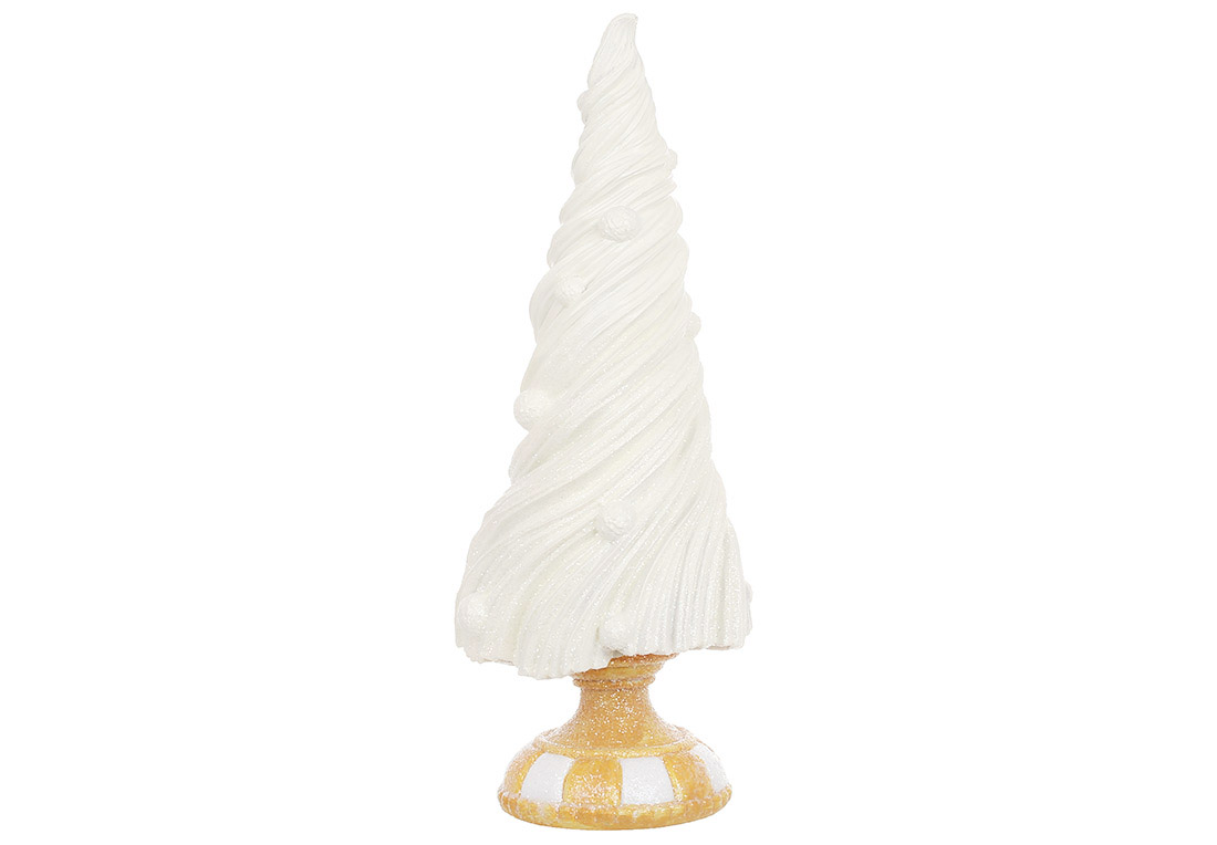 Декоративна фігура Ялинка-морозиво в гліттері, 32см - Фото