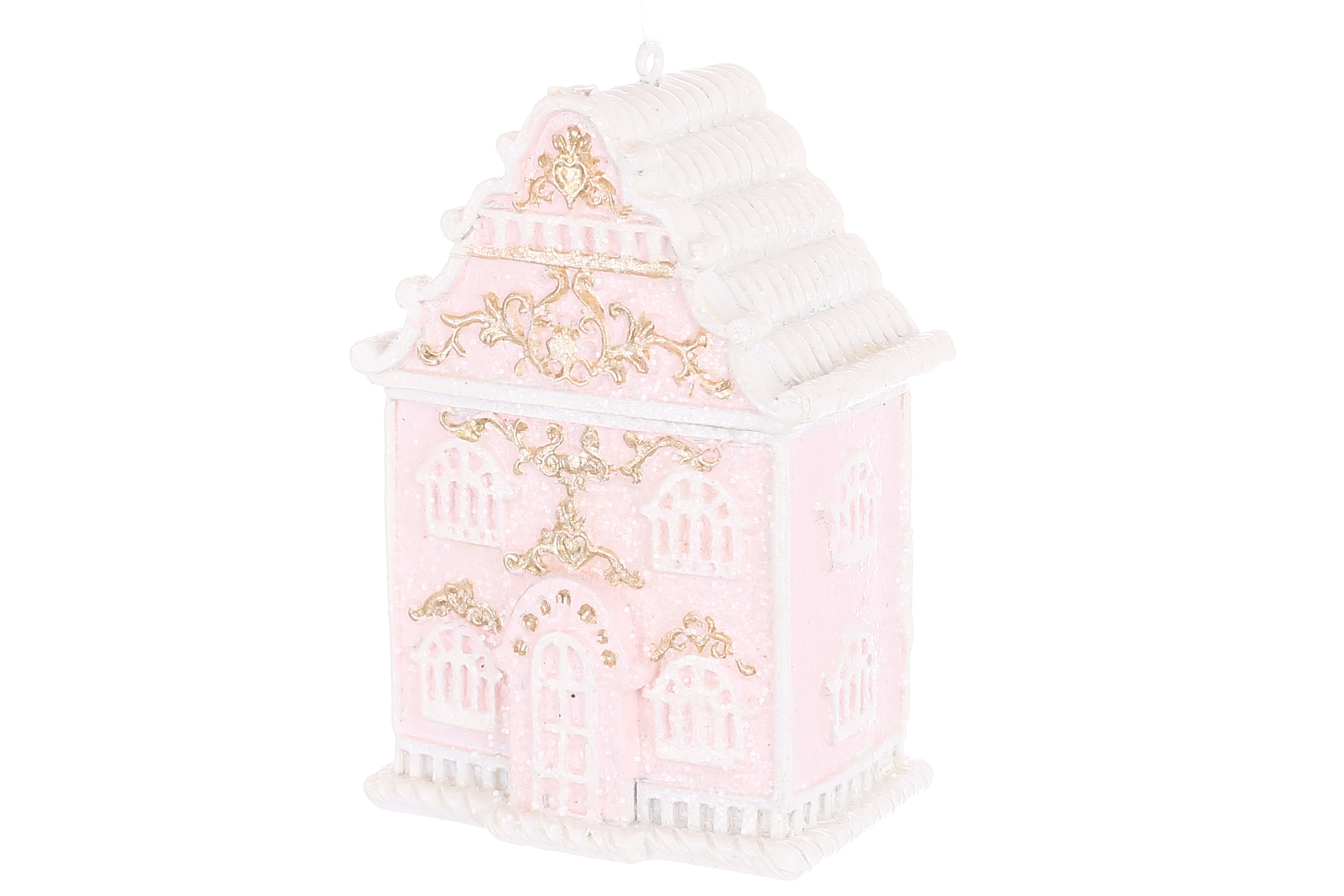 Декоративна підвіска Зефірний будиночок 6*4*9см, колір - рожевий - Фото