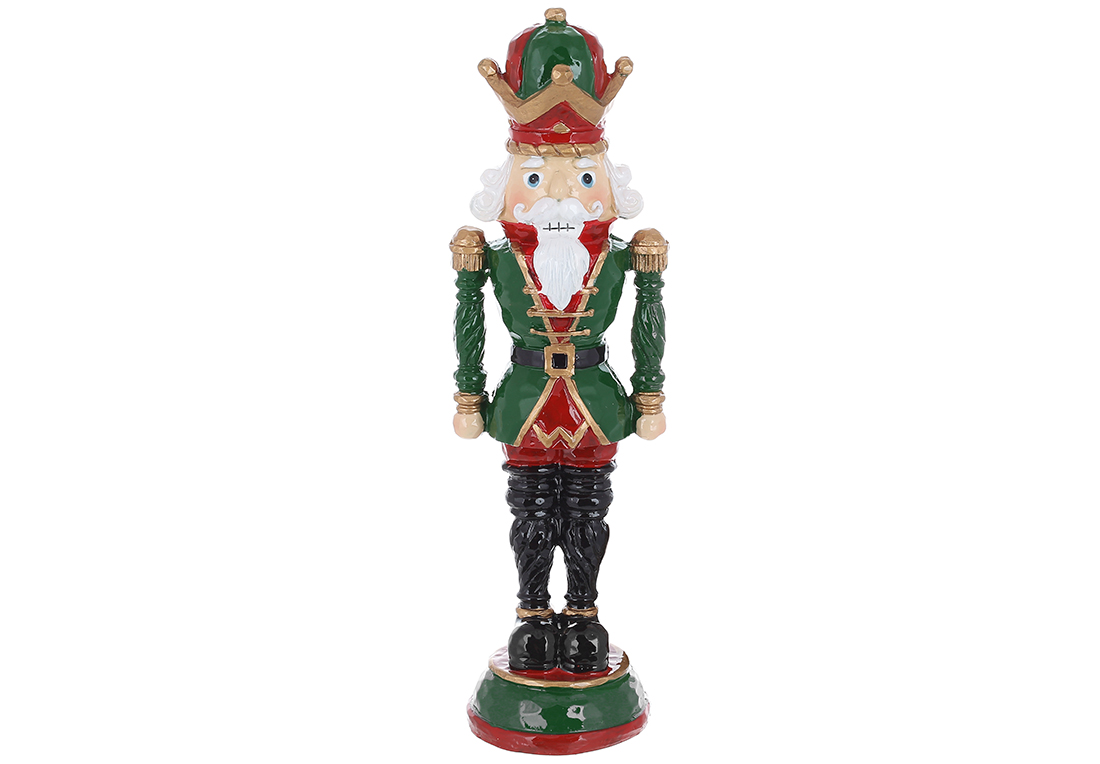 Статуетка Солдатик 25см, колір - зелений з червоним - Фото