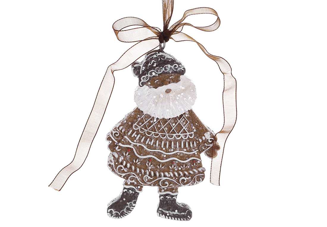 Ялинкова іграшка Санта-пряник 6*9см - Фото