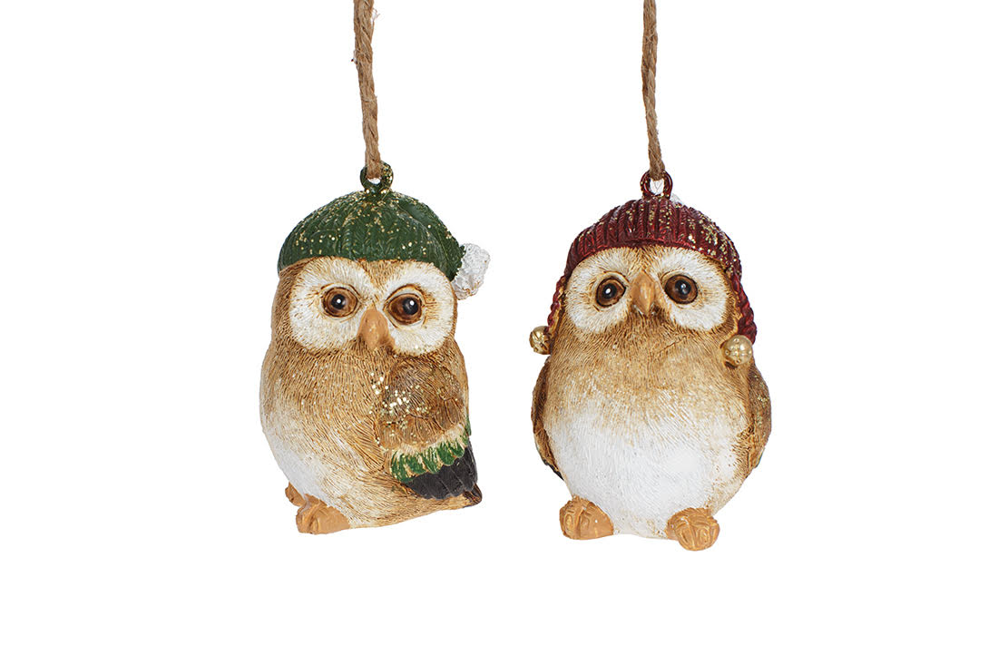 Декоративна фігурка Совушка 7см, 2 дизайну, колір - коричневий - Фото