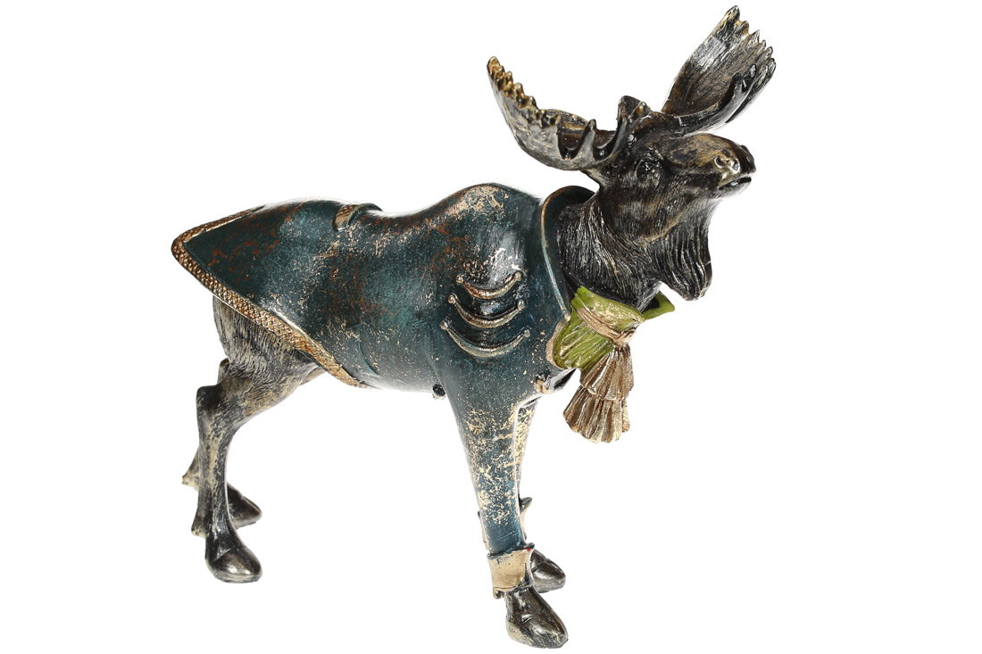 Декоративна фігура Лось у піджаку 30см, колір - синій - Фото