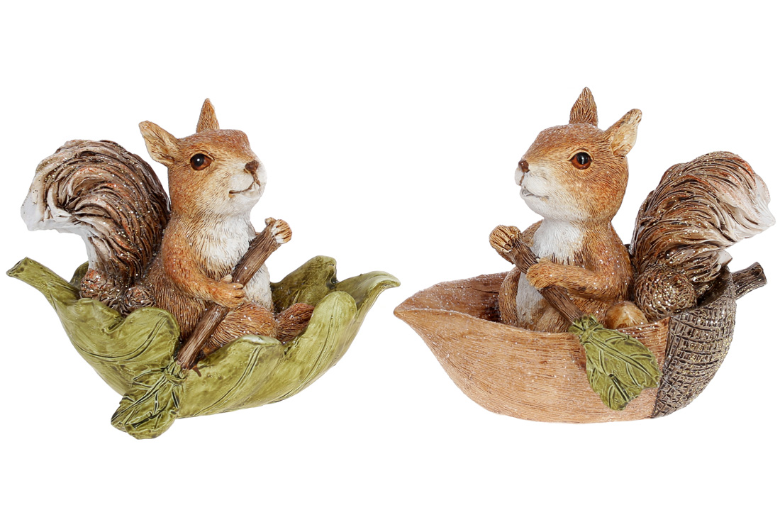 Декоративна фігурка Білочка, 15см, 2 дизайни, колір - світло-коричневий - Фото