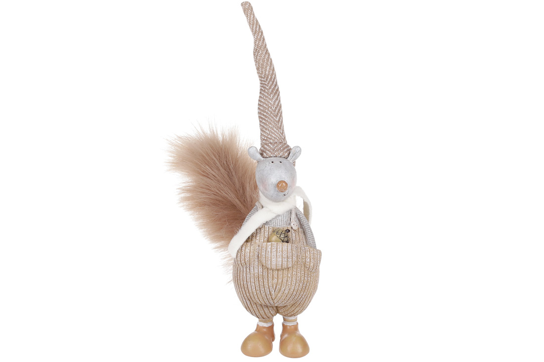 Декоративна фігурка Білченя Гастон, 24см, колір - бежевий - Фото