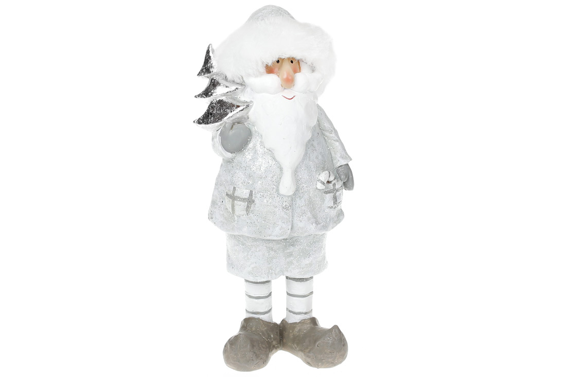 Декоративна фігурка Санта з ялинкою, 21 см - Фото