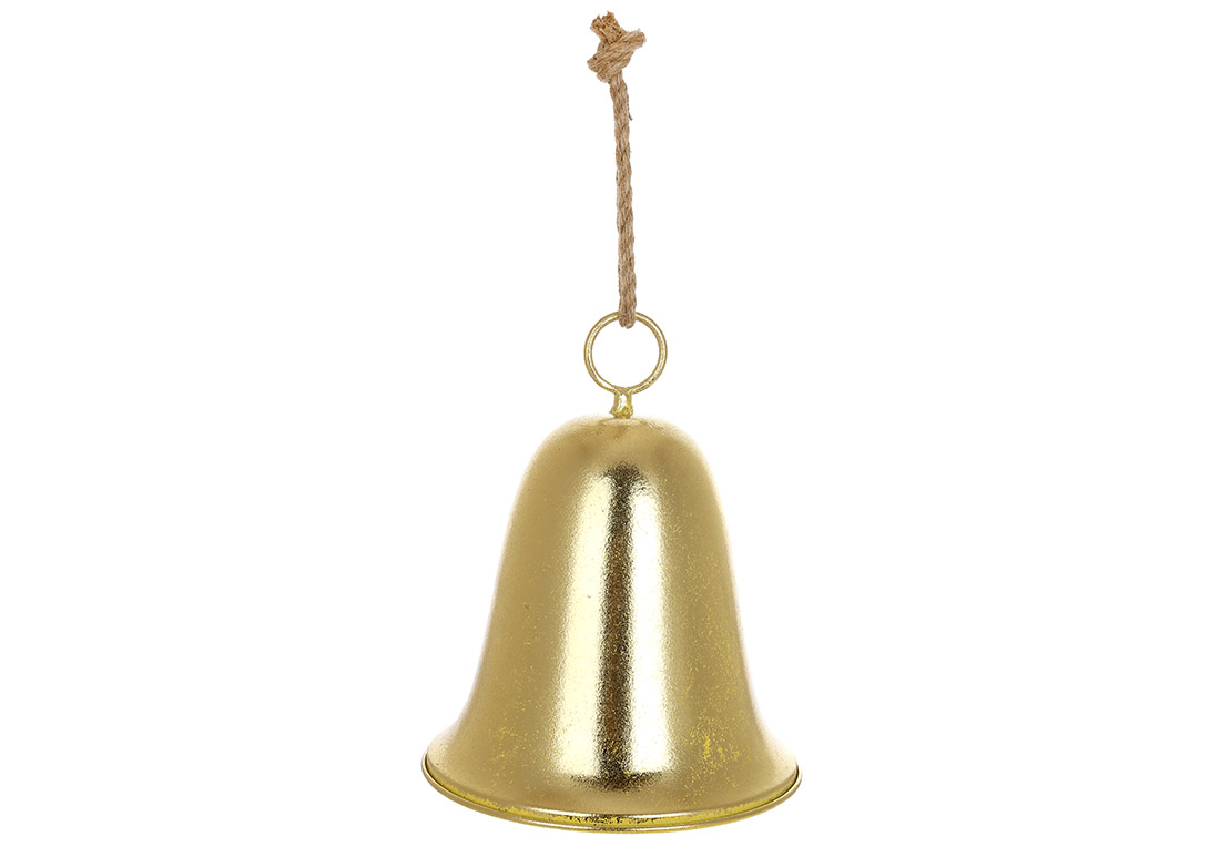 Металева підвіска Christmas bell D21*26см, колір - золото антик