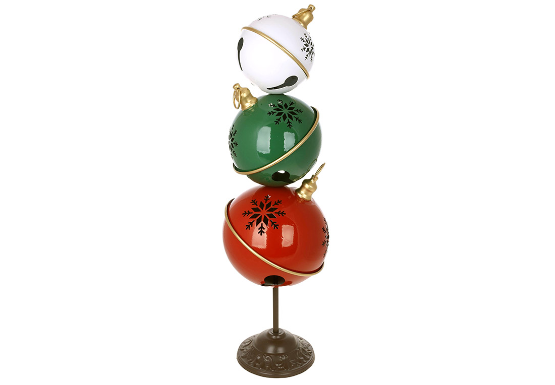 Металевий декор на підставці Кулі Christmas bell 83см