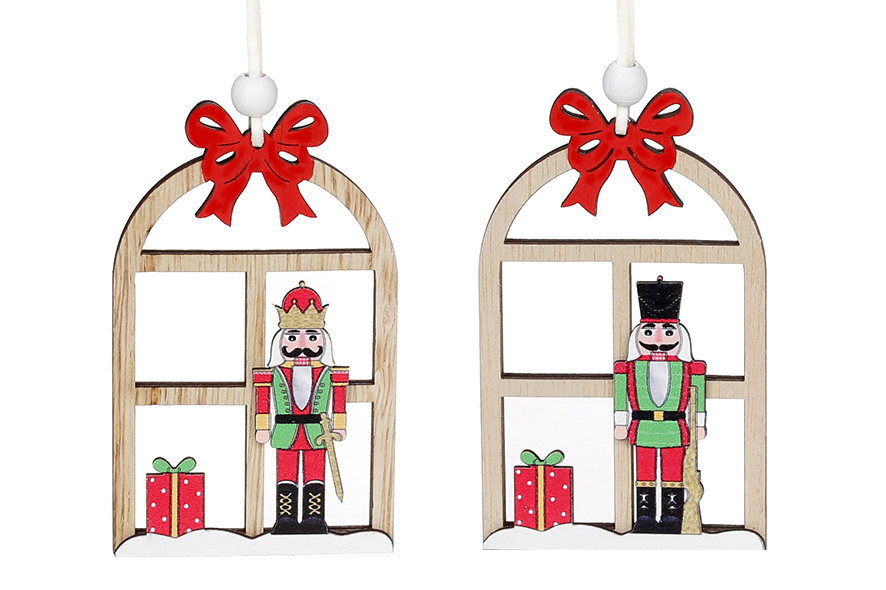 Новорічна підвіска Лускунчик 21см, 2 дизайни - Фото