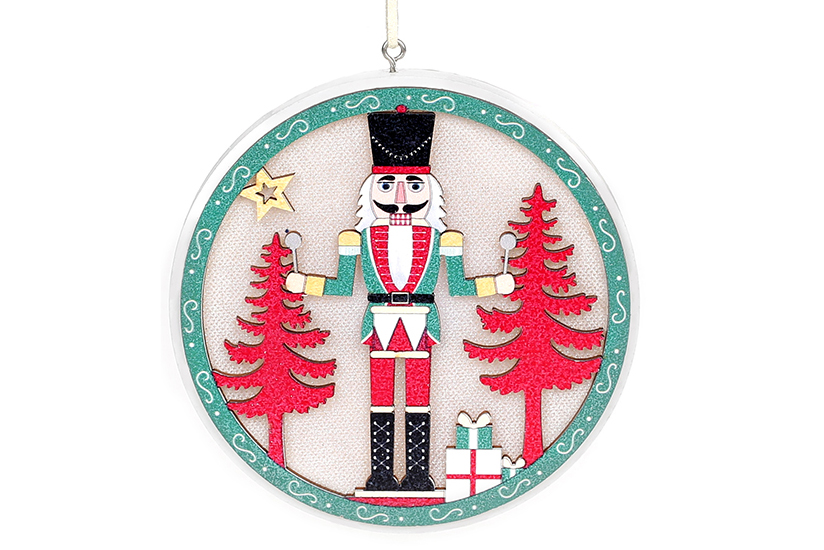 Новорічна підвіска Лускунчик із LED 16,5см - Фото