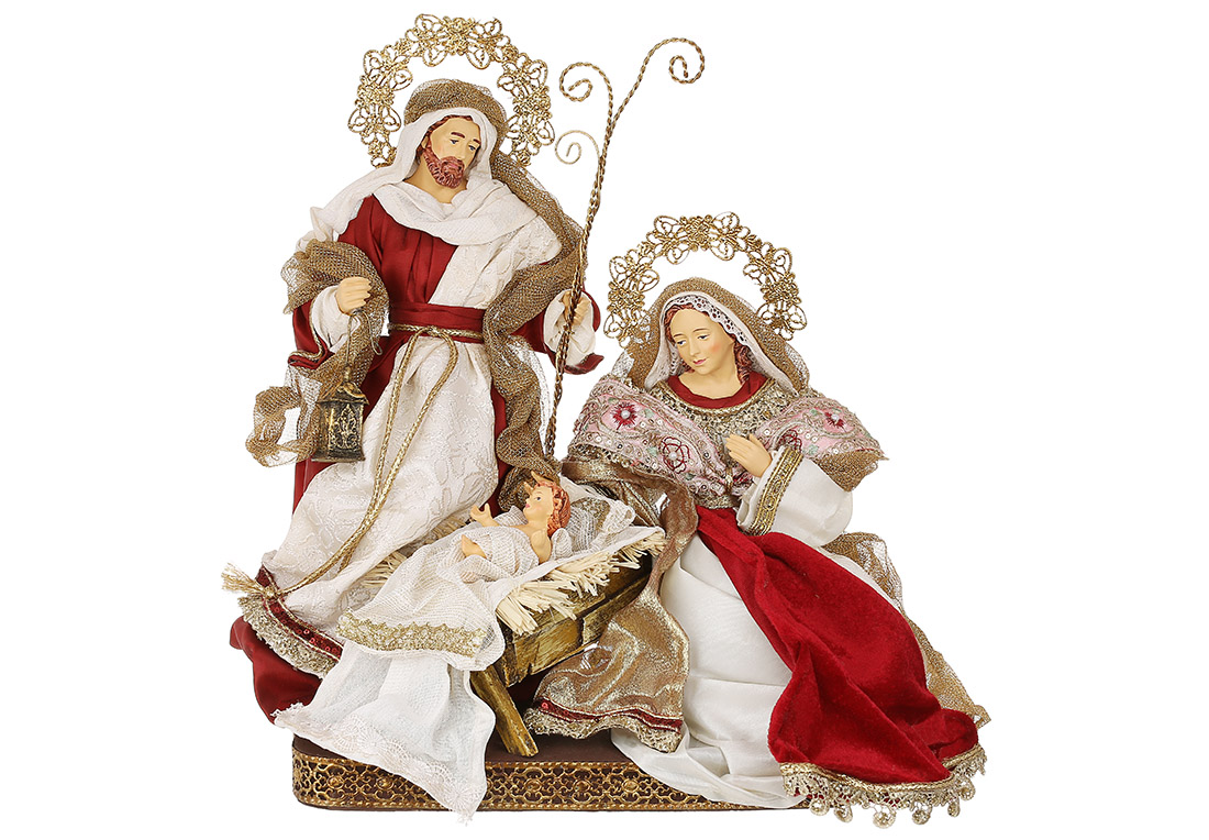 Різдвяний Вертеп (набір із 3-х фігур на підставці) 41*24*42см - Фото