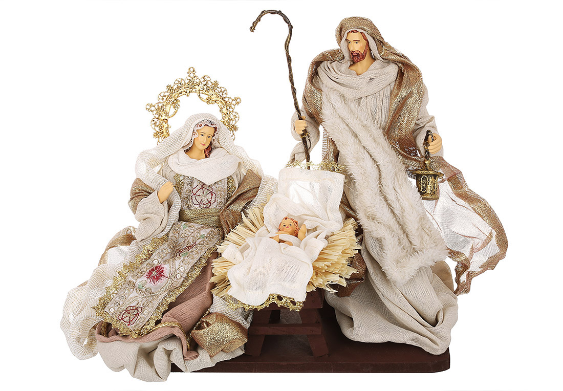 Різдвяний Вертеп (набір із 3-х фігур на підставці), 36*18*28см - Фото