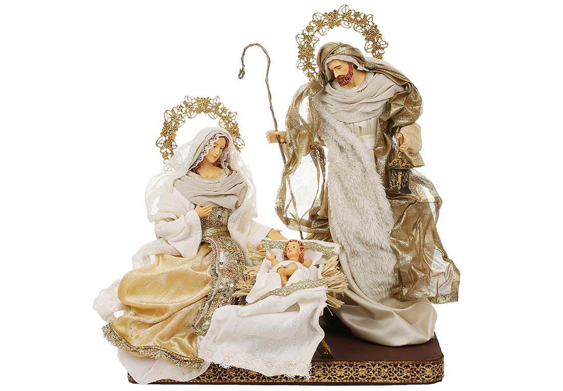 Різдвяний Вертеп (набір із 3-х фігур на підставці), 43*28*45см - Фото