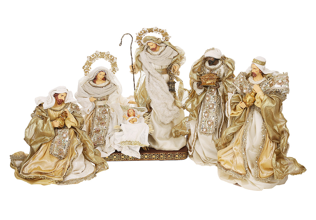 Різдвяний Вертеп (набір із 6-ти фігур) 41см - Фото