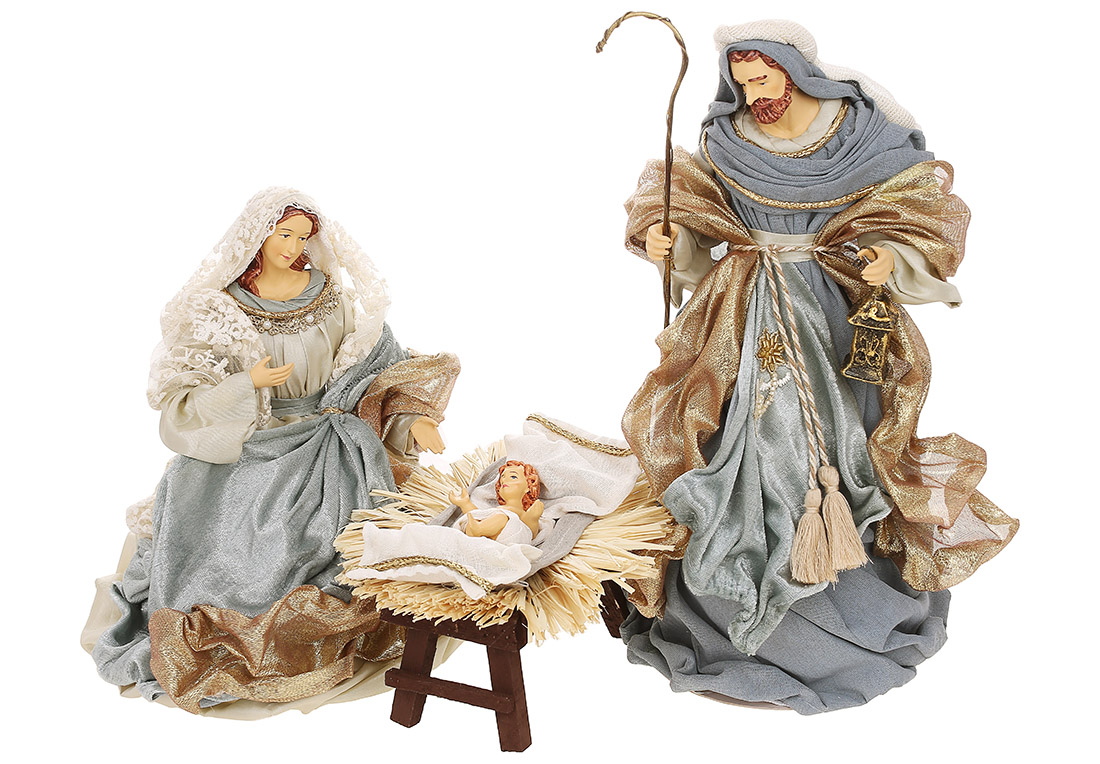Різдвяний Вертеп (набір із 3-х фігур), 37см - Фото