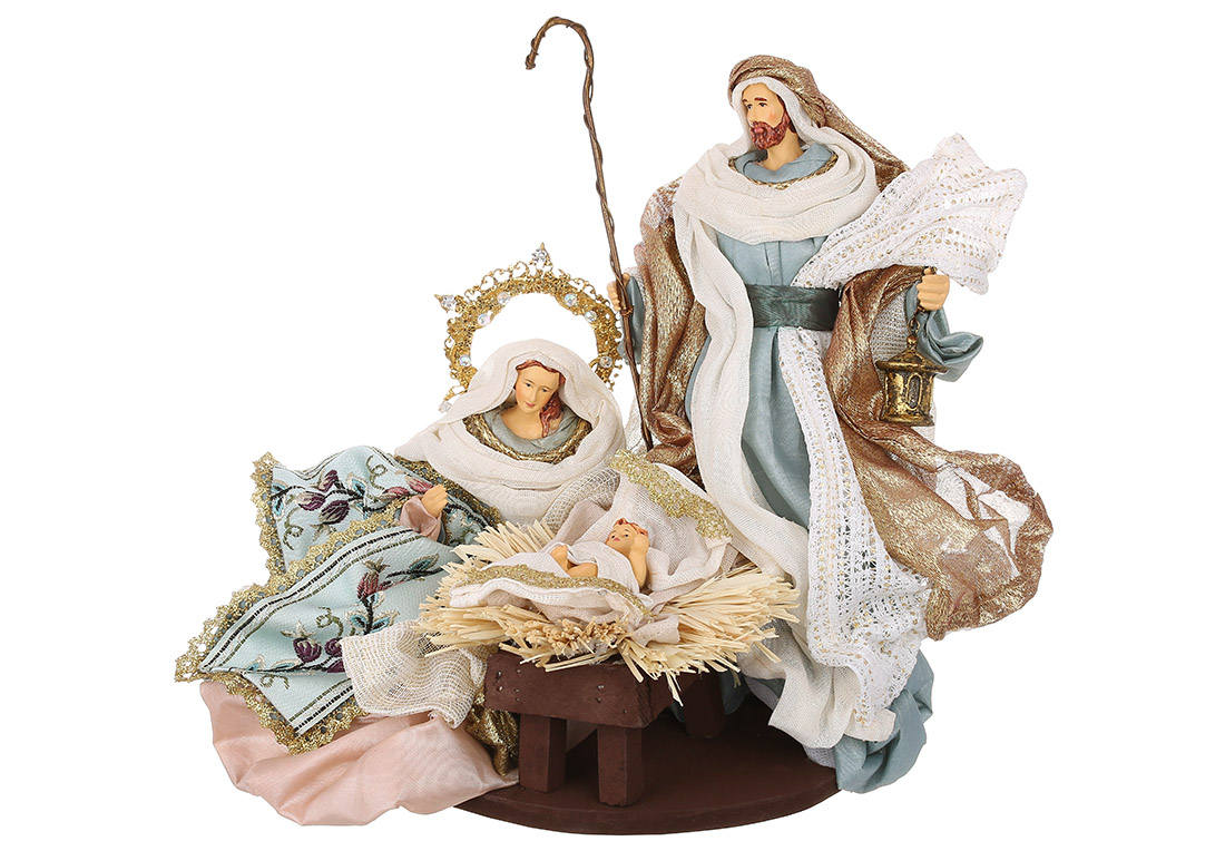 Різдвяний Вертеп (набір із 3-х фігур на підставці), 29*20*28см - Фото