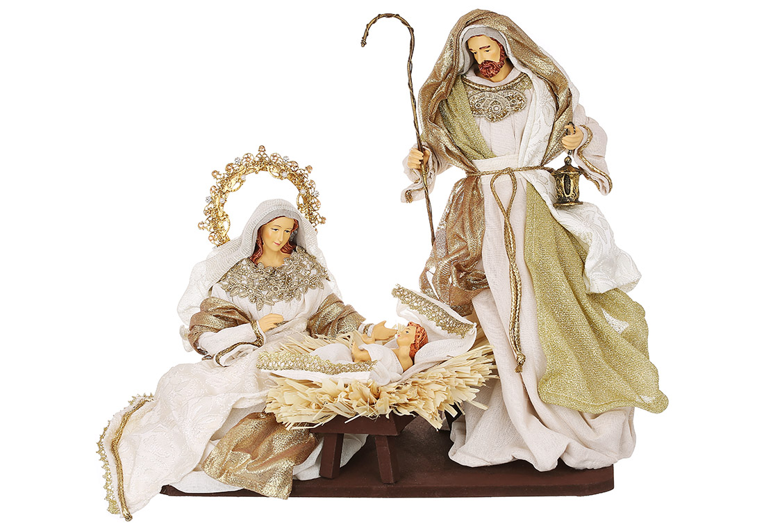 Різдвяний Вертеп (набір із 3-х фігур на підставці), 42*25*38см - Фото