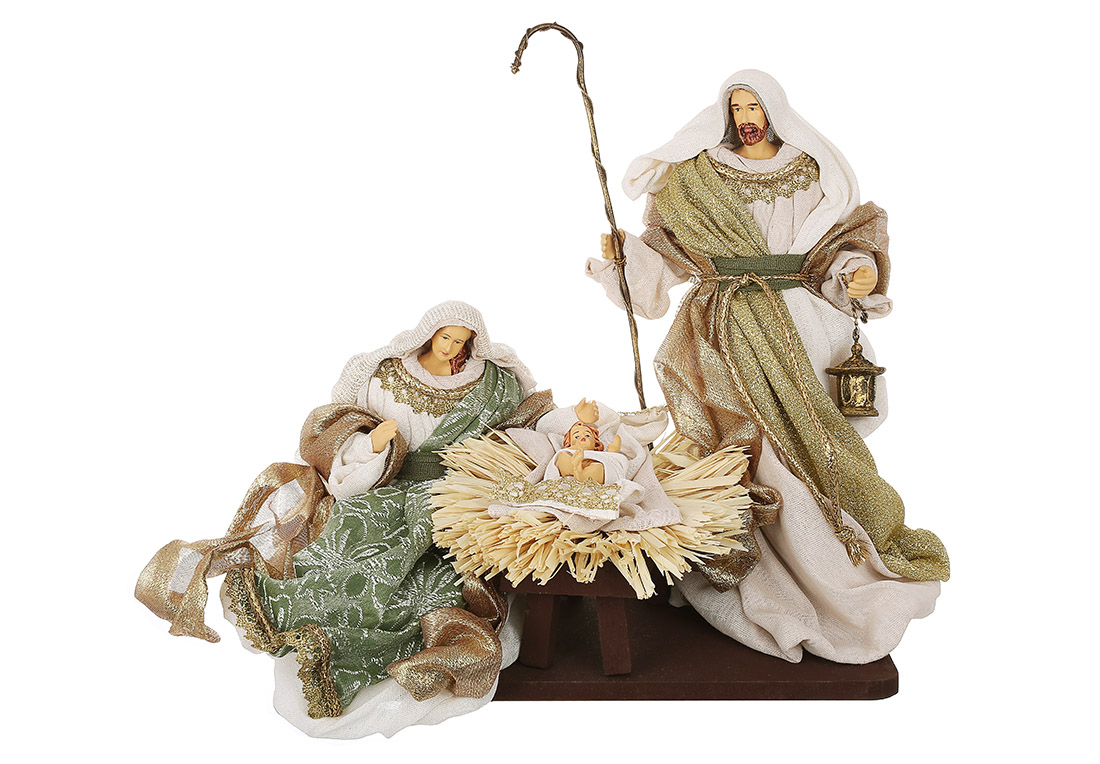 Різдвяний Вертеп (набір із 3-х фігур на підставці), 35*18*28см - Фото