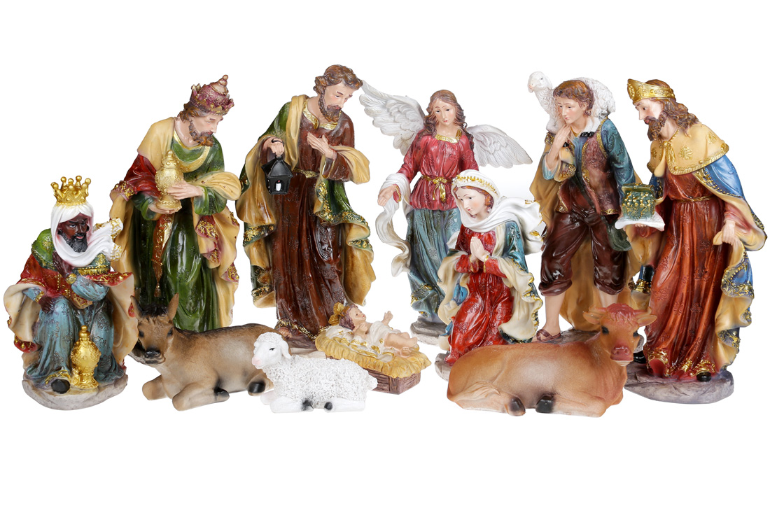 Різдвяний Вертеп (набір з 11 фігур), 40см - Фото